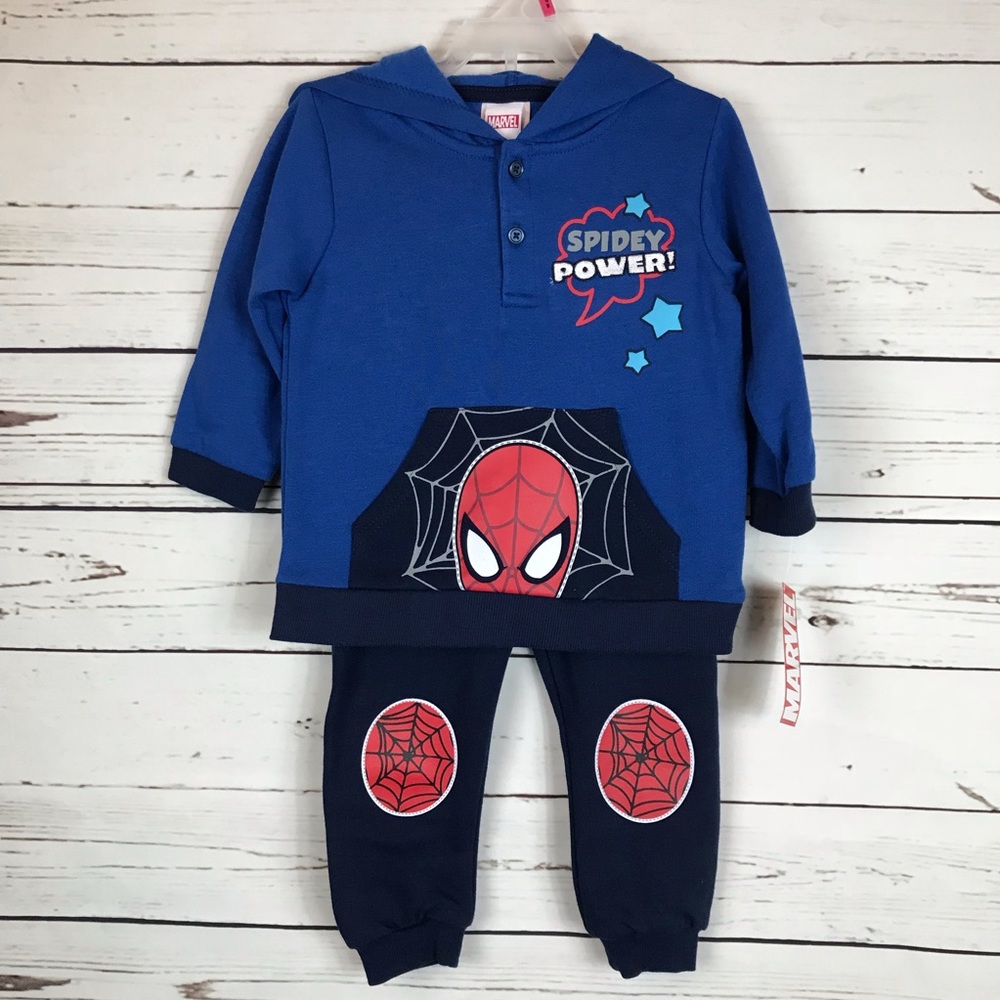 Marvel Spider-Man Baby Boy 2-Piece Hoodie Outfit